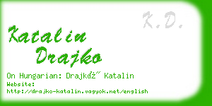 katalin drajko business card